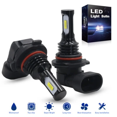 2 Bulbs HB3 9005 LED Headlight High Beam Kit 6000K Xenon White 4000LM 6000K 80W - Image 1 of 4
