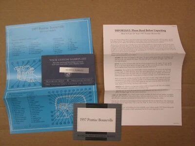 Franklin Mint Paperwork 1957 Pontiac Bonneville - Image 1 of 4
