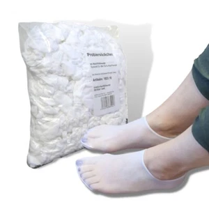 500 Stck. Probiersocken im Nachfüllbeutel weiß - Bild 1 von 4