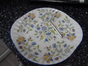 MINTON HADDON HALL BLUE CAKE STAND / PLATE - Picture 1 of 3