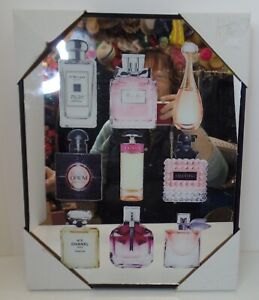 Designer Perfumes on Mirror Brand New Still in Package 14"Tall X 11.5" Wide