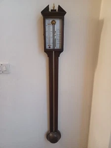 Antikes Barameter Vintage c/w Thermometer restauriert - Bild 1 von 8