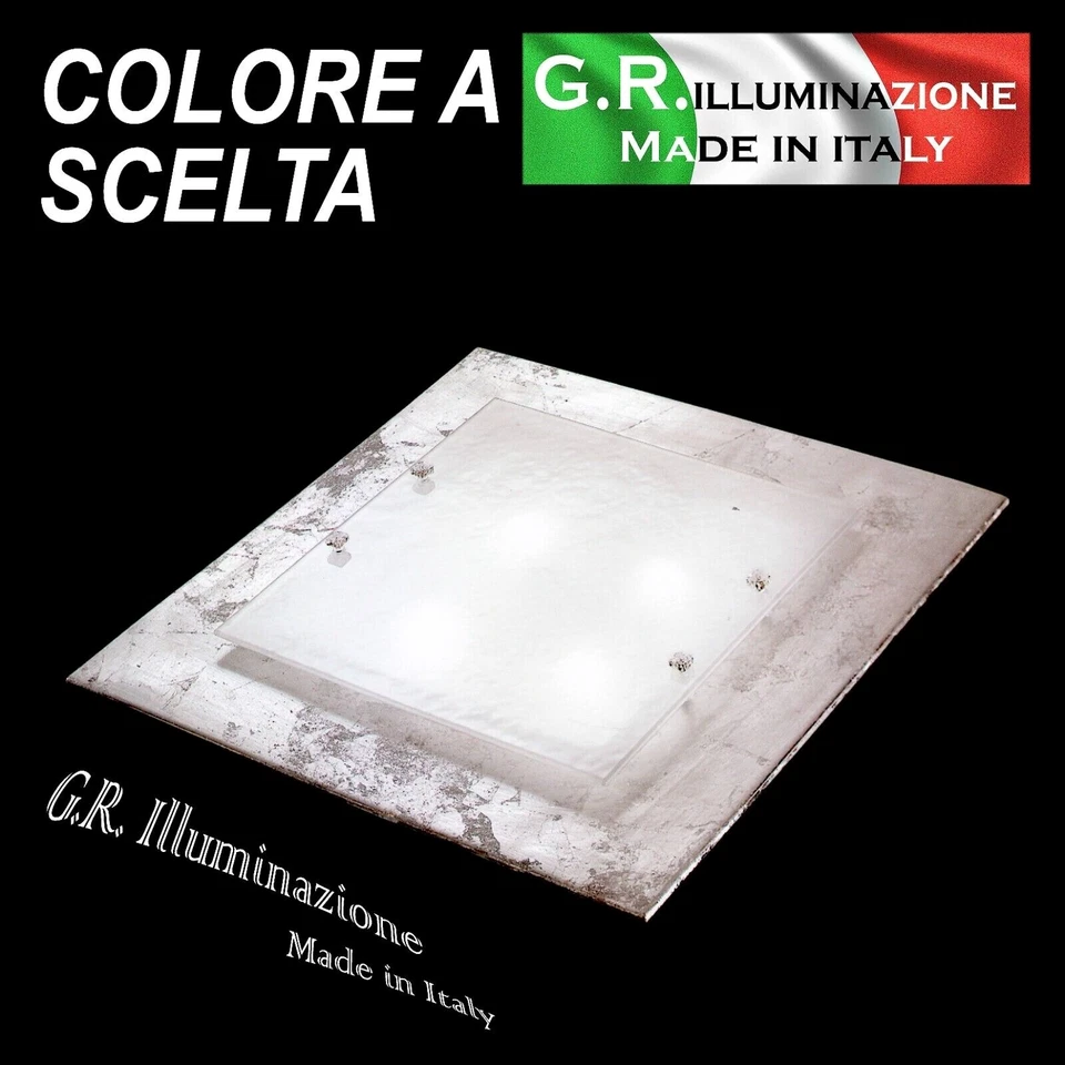 PLAFONIERA MODERNA A LED 4 LUCI Ø48 LAMPADA VETRO CAMERA DA LETTO BAGNO Veneto - Immagine 1 di 4