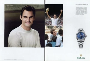 ROLEX WATCH MAGAZINE Promo Ad #119 ORIGINAL "NOT A WATCH" 2 PGS ROGER FEDERER - Bild 1 von 2