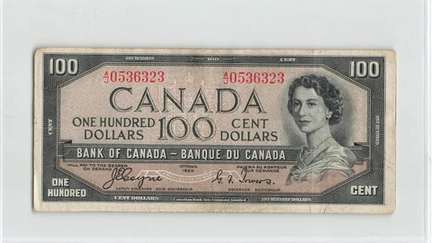 CANADA 100 Dollars 1954, BC-35a Devil's Face, Coyne - Towers, A/J 0536323.  C1 Cover