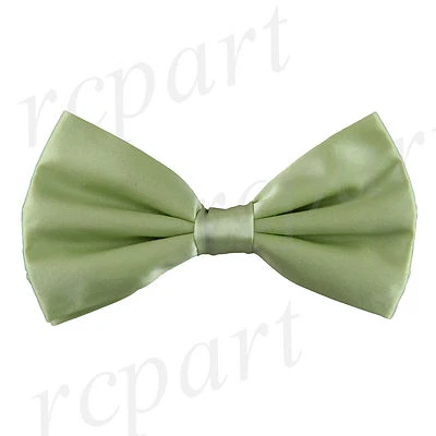 Nuevo en Caja Hombre Seda Pre-atada Pajarita Verde Lima Boda Formal Baile de graduación Fiesta Foto 1 de 4
