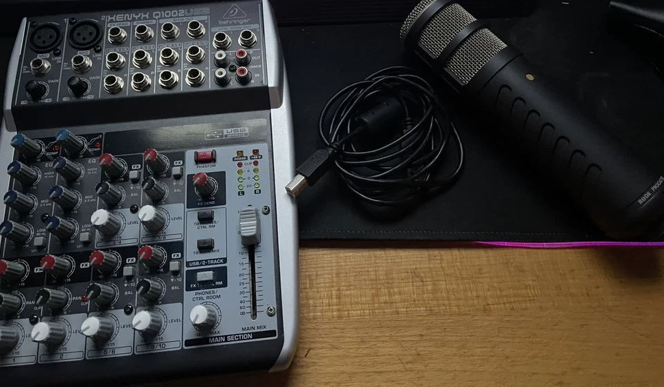 Rode Procaster Mikrofon + Xenyx q1002 USB Mischpult - Bild 1 von 1