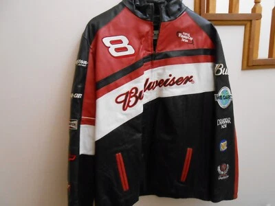 Chaqueta Dale Earnhardt Jr #8 X-Large Chase Wilsons Cuero NASCAR Copa Budweiser Foto 1 de 4