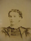 Photo Cabinet Card Young Girl Braided Hair Victorian Blackman Wauseon Oh Vintage