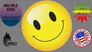 Emoji amarillo fiesta cumpleaños cara feliz símbolo pegatina ventana coche vinilo calcomanía NUEVO - Imagen 1 de 11
