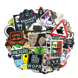 50 Pcs/Pack Hacker Kali Mr Robot Laptop Sticker Bomb Gaming Computer Linux Users - Picture 1 of 8