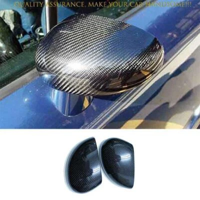 For Audi TT 2000-2006 Dry Carbon Fiber Rear View Side Door Mirror Cover Trim 2PC - Image 1 of 4