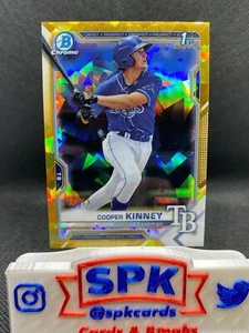2021 Bowman Draft SAPPHIRE COOPER KINNEY GOLD REFRACTOR 12/15 RAYS BDC-127 - Picture 1 of 1