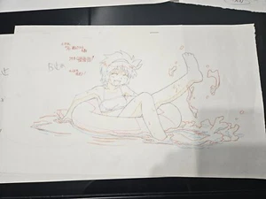 Please / Onegai Twins - Anime Production Art - Haruko Shidou Pan Sketch Set - Bild 1 von 3