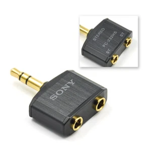 Sony PC-232HS 3.5mm Audio Mic Y Splitter Cord Headphone Adapter Female to 2 Male - Picture 1 of 5