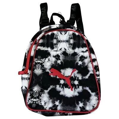 Mini mochila PUMA EVERCAT feminina infantil bebê escola trabalho preto rosa quente triímetro - Imagem 1 de 4