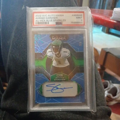 2022 W/C Auto Mania Ahmad Gardner AU-HEX-BLUE.SPARKLES PSA 9 /5 - Image 1 of 3