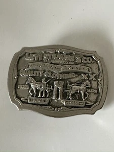 De colección Levi Strauss & Co. Marca Dos Caballos Edición Limitada Cinturón Hebilla Logo - Imagen 1 de 9