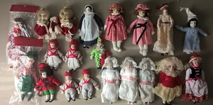 20 bambole porcellana bisque decorazioni natalizie stile vittoriano Jontue Zasan Adler - Foto 1 di 20