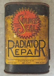 Antique 1920's Automobile Advertising Solder Seal Radiator Repair Can - Picture 1 of 5