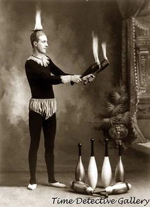 Circus Fire Juggler, J.T. Doyle - 1902 - Historic Photo Print - Picture 1 of 1