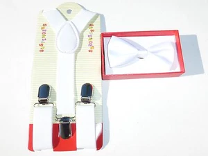 Suspender and Bow Tie Colors Baby Toddler Kids Boys Girls Child SETS USA seller - Picture 1 of 51