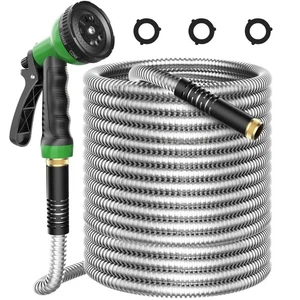 Metal Garden Hose 50ft, Stainless Steel Water Hose Leak-Proof w/10 Function S... - Picture 1 of 6