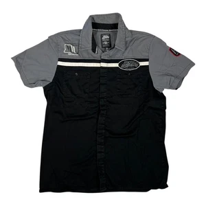 Camisa Mecánica Hart And Huntington Para Hombre Grande Gris Negra Equipo de Carreras Moto Trabajo - Imagen 1 de 9
