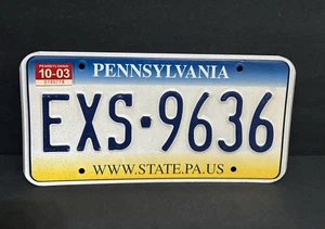 Pennsylvania Nummernschild, EXS - 9636 WWW.STATE.PA.US — Top Zustand - Bild 1 von 22