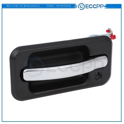 Maçaneta externa cromada + preta frontal esquerda lateral esquerda compatível com Hummer H2 2003-2009 - Imagem 1 de 4