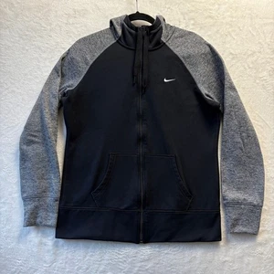 Nike Therma-FIT Felpa con cappuccio e zip intera nero grigio giacca sportiva L - Foto 1 di 13