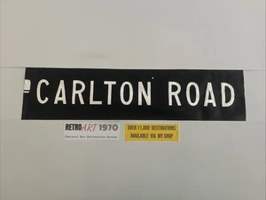 Carlton Road - Nottingham Bus Destination Blind 27/7/77 36” Gift - Picture 1 of 11