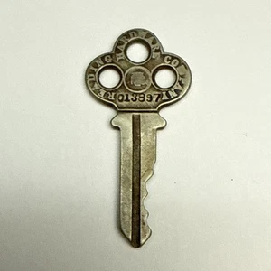 Vintage Reading Hardware Company USA - 013897 - Chiave ornata trifoglio ondulato - Foto 1 di 5