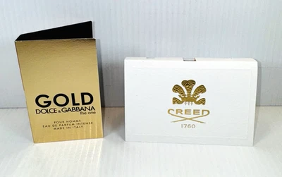 Lote de 2 muestras de Colonia para hombre 1,5 ML - D&G Gold and Creed Queen of Silk - Nuevo Foto 1 de 4