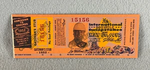 Indianapolis Indy 500 1952 Original Complete Unused Ticket # 15156 - Picture 1 of 4