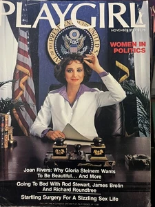 PLAYGIRL MAGAZINE  * NOV 1977 * WOMEN IN POLITICS* BEDDING STARS! * wow - Picture 1 of 1