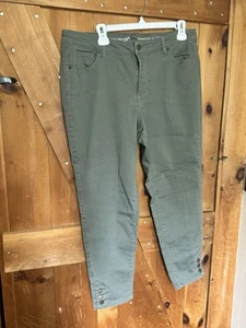 westport signature fit Ankle Jeans Womens 16W Army Green - Picture 1 of 5