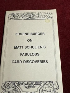 Eugene Burger über Matt Schuliens fabelhafte Kartenentdeckungen - 2. Druck sehr guter Zustand - Bild 1 von 5
