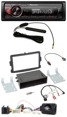 Pioneer MP3 DAB 1DIN Lenkrad USB Autoradio für Dacia Logan Sandero ab 12 schwarz - Bild 1 von 4