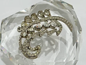 Broche piedras lágrima cristal cristal alta calidad vintage - Imagen 1 de 4