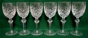 Waterford POWERSCOURT Claret Wine Glasses SOLD IN SET OF SIX More Items Here - Picture 1 of 2