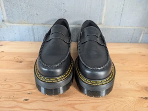 Dr Martens Penton Quad DS Platform Black Leather Loafers Shoes Size 10 UK - Picture 1 of 5