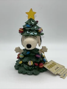 Jim Shore Snoopy Peanuts Gang Christmas Tree Lighted Star Figurine NWT - Picture 1 of 11