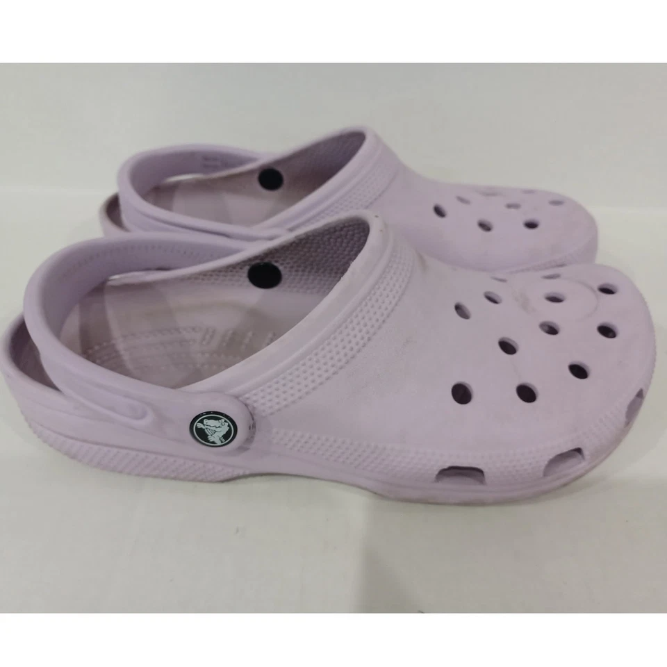 Zueco de plataforma clásico CROCS para mujer talla 10 blanco sin cordones cómodo violeta claro Foto 1 de 4