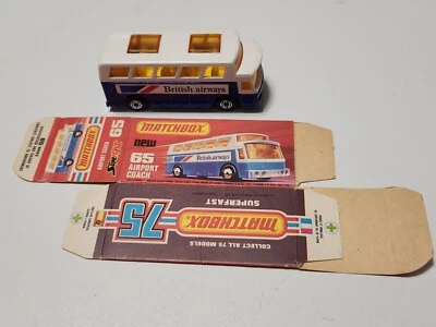 1/64 Matchbox Superfast No. 65 Airport Coach British Airways MIB Lesney Bus - Image 1 of 4