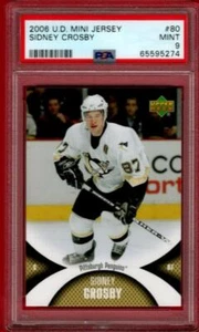 2006-07 UPPER DECK MINI JERSEY SIDNEY CROSBY 2ND YEAR #80 PSA 9 MINT GC - Picture 1 of 1