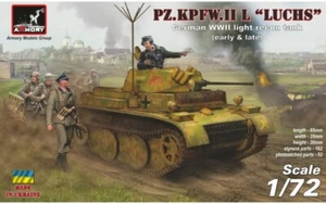 Tanque de reconocimiento ligero Armory AR72203 Pz.Kpfw.II Ausf.L Luchs, modelo alemán escala 1/72 - Imagen 1 de 9