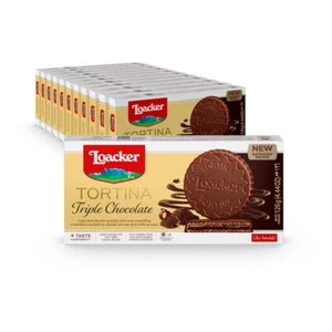 Paquete de 24 galletas italianas de chocolate negro triple mocadora premium europea - Imagen 1 de 6