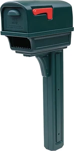 Gentry Plastic, Dual Access, Mailbox and Post Kit, GGC1G00AM, Green, Large Capac - Picture 1 of 5