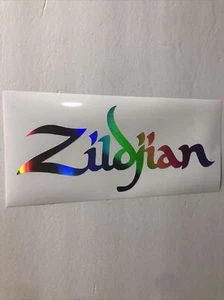 Zildjian Drum🥁Head Decal Logo Silver Holographic Quality Vinyl Ultra Shiny 🇺🇸 - Picture 1 of 8